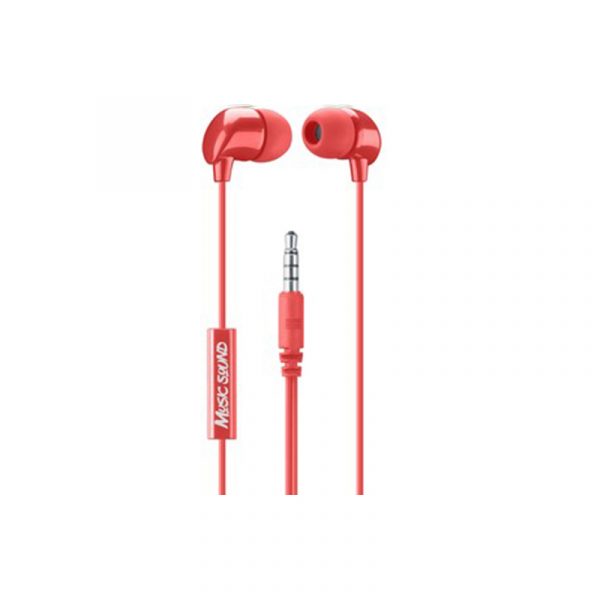 music sound red earphones